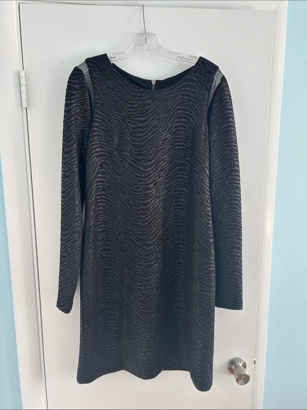 NWT - Betsey Johnson Black Long Sleeve Shift Dress